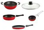 Nirlon 5 pcs of Stain Resistance Non-stick Cookware Set with Bakelite Handle