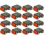 Ackwheel A/75 Brown, Orange Baby Moving Sixer Castor Wheel, 24 Mm (Pack Of 16)