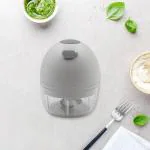DeoDap CHOPPER FOR KITCHEN ELECTRIC, RECHARGEABLE GARLIC CHOPPER, CORDLESS MINI FOOD PROCESSOR, PORTABLE FOOD CHOPPER WITH DETACHABLE STAINLESS STEEL BLADE FOR GARLIC, GINGER, ONION, MEAT