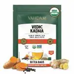 VAHDAM - Organic Ayurvedic Kadha Tea (50 Ayush Kadha Tea Bags) | Herbal Tea for Immunity |Desi Kahwa | Grandma's Kadha with Tulsi, Amla, Turmeric, Ginger, Black Pepper, Fennel, Cumin and Cloves