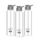 Pigeon Inox Hydra 900 ml Bottle (Pack of 3, Silver, Steel)