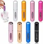 CHARITRA ENTERPRISE Travel Mini Perfume Refillable Atomizer, Portable Perfume Spray Container Bottle, Travel Perfume Scent Pump Case Fragrance Empty Spray Bottle for Traveling and Outgoing (Pack of 3)