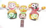 ORIVILLE Handcrafted Wood Lord Jagannath, Balaram, and Subhadra Idol - 8 inch