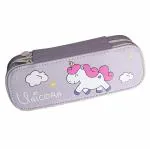 NSR Group Double Layer Pencil Case|Large Capacity Space Unicorn Pencil Box for School Boys & Girls (Purple)