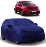 Carigiri Blue Car Body Cover For Nissan Micra(Triple Stitched,Mirror Pockets,Uv Resistant,Dustproof)(All Year Models)