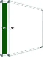 SHELFKING 2x2 feet White Board, One Side White Board Marker and Reverse Side Green Chalk Board Surface,(Pack Of 1) Design Number 21 Green, White board (600 mm x 600 mm)