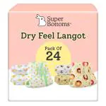 SuperBottoms Dry Feel Langot: Size- 1| (Pack of 24) Baby Langots