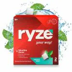 RYZE Nicotine Gum 2mg | Frosty Mint | Soft Chew, Easy on Throat, Sugar Free | Quitting Smoking & Chewing | Smoking Cessation | 90 gums (9 Gums Each Pack) | Combo Pack of 10