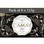 Camay Black Chic International Beauty Bath Bar, 125 G (Pack Of 8)