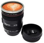 Fulkiza Camera Lens Shaped Plastic And Stainless Steel,Cup,Glass Plastic Coffee Mug (400 ml)