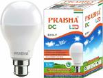 Prabha Energy Solution 9 Watts DC 12V LED Base B22 Cap Cool Day Light Bulb Works on Any 12V Battery and Solar Panel (White)