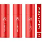 THE MAN COMPANY Privilege Intense Deodorant Combo Pack of 3 Deodorant Spray - For Men (450 ml, Pack of 3)