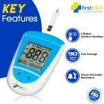 firstMED Blood Sugar Glucose checking machine With 10 lacets Glucometer
