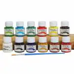 ArtRight 12 x 25ml Gouache Paint Set with Free Paintbrush - Acid-Free, Non-Toxic Multicolored Artists' Gouache Colors for Painting and Mixed Media