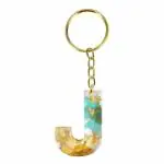 CRAFTSTUDIO Resin Alphabet Initial J letter keychain for Boys & Girls