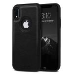 LIRAMARK PU Leather Flexible Back Cover Case Designed for iPhone Xr (Black)