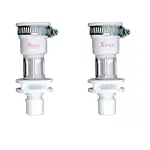 TUFEX Washing Machine Inlet Hose Pipe Faucet Tap Adapter Connector With Metal Hose Clamp Pack of 2