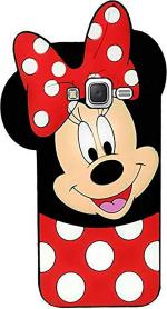 MONKISH Samsung Galaxy J7 Red Silicone 3D Micky Mouse Case Cover|Mobile Cover|Mobile case|Flip cover