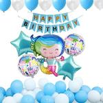 Toyxe Multicolor Birthday Banner, Foil Balloons, Latex Balloons