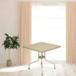 NILKAMAL ORCHID PREMIUM 4 SEATER SQUARE FOLDING ALUMINIUM LEGS DINING TABLE LUXURY BEIGE