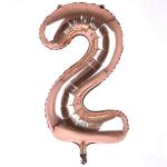 Hippity Hop Rubber Golden Numerical Rose Gold Balloon For Baby Shower