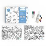 PepPlay Activity Mat Doodle Sheets, Educational Toys For Kids, Reusable BPA Free- Animal Series