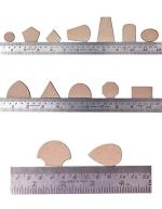 VINAYAK GALLERY- Unfinished Wood Pieces Blank Wooden MDF for Tenjore Art Fabric Jewellery Making DIY Arts Craft Project (14 Shape - per shape10 Pieces) Total 140 Pieces