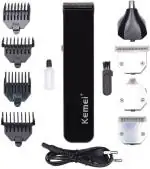Kemei Black 3 W Km 3580 4 In 1 Rechargeable Grooming Kit Trimmer - 45 Min Runtime Length Settings