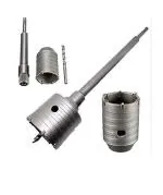 Inditrust 50 mm Concrete Wall Drill Bit Hole Saw Cutter and 300 mm Connecting Rod