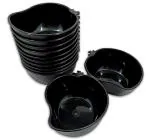Inpro Stylish Mango Shape Plastic Bowls in 12 Black Color for Snacks-Serving Bowl-kitchen-Light Weight Bowl / Pasta Bowl / crockery for parties Set of 12 Black Snacks Plastic Bowls (Set of 12 Bowls)