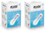 PLUSH XXL U. S. Cotton Sanitary pads - individual biodegradable pouches, 12 Pcs x (Pack of 2)