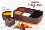 THE FARMER Plastic Square 6 Sections Multipurpose Masala Rangoli Dabba Box Set - 1000 ml Plastic Utility Container