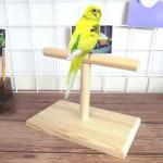 Western Era Wood Bird Table Top Playful Climbing Stand For Toy For Small Birds