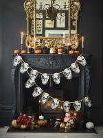 My Party Suppliers 10 ft Baroque Skeleton Garland with Foil Etail for Halloween Parties
