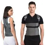Accusure Grey Posture Corrector Taylors Brace Dorso Lumbar Spinal Support Belt 40-48 In