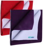 Newnik Cozymat Bed Protector for New Born, Old Age & New Moms Red + Plum (Small (50cm x 70cm)