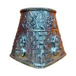 Sigaram Antique German Silver Round Tulasi Pot For Home Pooja Decor K4395