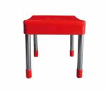 TNT Red Plastic & Steel Multipurpose Sandy Stool 28 x 28 x 28 cm