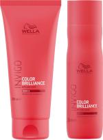 Wella Professionals INVIGO Color Brilliance Shampoo 250ml and Conditioner 200ml duo for fine/normal hair (2 Items in the set) Acti Biotic