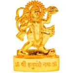 SV Traders Gold Plated Hanuman Ji (Sankat Mochan) Idol-7x1x5 cm
