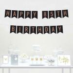 Festiko Happy Age Birthday Banner, Rose Gold Glitter Happy Birthday Banner For Birthday Bunting Banner, Birthday Banner For Bachelorette (Happy 85th Birthday),