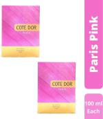 DSP Cote Dor Paris Pink Eau De Parfum For Men And Women - 200 ml, Pack Of 2