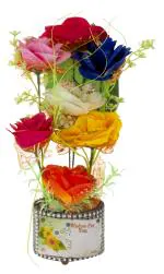 SoilMade Flower Multicolor Size Approx 12 CM