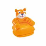 Enorme Tiger Shape Inflatable PVC Plastic Animal Chair / Sofa for Kids ( Yellow )