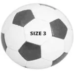 GKC Black- White Size-3 Football for kids with Needle