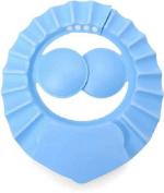 BBYARAJ Soft Adjustable Visor Hat for Toddler, Baby, Kids, and Children Safe Shampoo Shower Bathing Protection Silicon Shower Cap BLUE