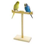 Western Era Training Cum Exercise Playful Perch Wooden Bird Stand Bird Toy