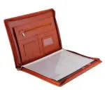 JSTBUY LABEL Tan Faux Leather File Folder - B4