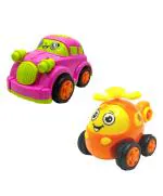 CrackaDeal Unbreakable Friction Powered Toy Set of Car & Helicopter For Kids, Multicolor (Pack of 2)