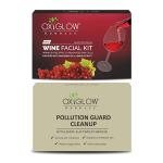Oxyglow Herbals Herbals Wine Facial Kit 53 Gm And 40 Gm Herbals Pollution Gaurd Cleanup (Pack Of 2)